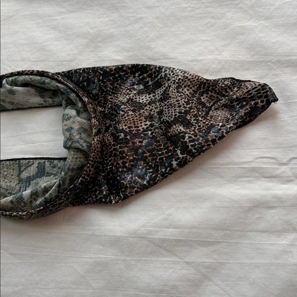 Child’s Animal Print Headband - Brown and Black. Y2K